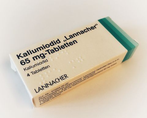 Kaliumiodid Tabletten, wie sie in Plüderhausen eingelagert sind